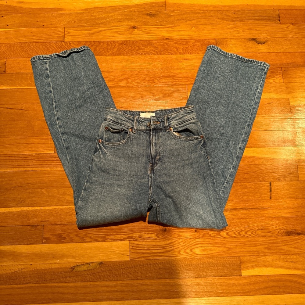 High Rise Wide Leg Jeans Blue